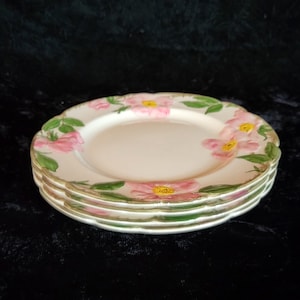 Set of 4 Franciscan Desert Rose Luncheon Plates - Made in USA