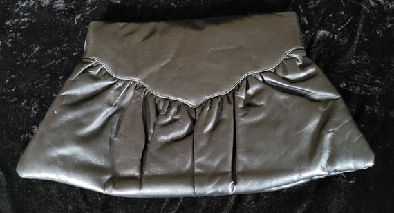 Vintage Silver and Black Leather and Rhinestone C… - image 3
