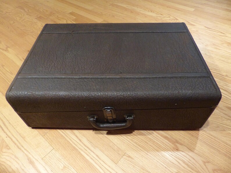Vintage Walrus Skin Leather Suitcase Large