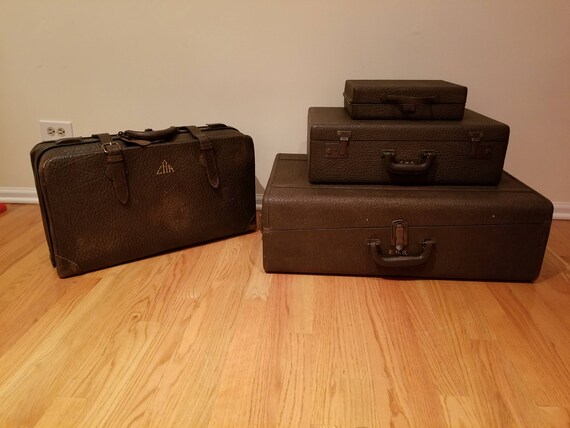 leather suitcase set