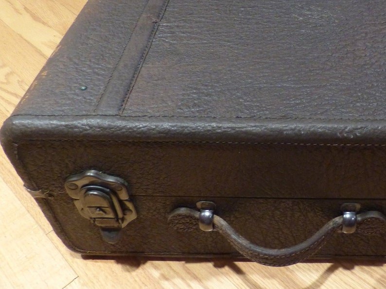 Vintage Walrus Skin Leather Suitcase Large