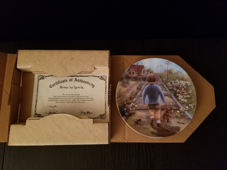 Home By Lunch Collector Plate By Rusty Money Etsy - zoom