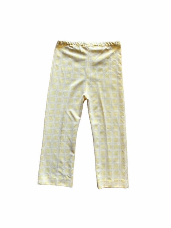 Vintage Handmade 1970s Yellow and White Kitschy Pa