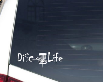 Disc Life, Disc Golf, Car Decal, Vinyl Sticker, Cricut Decal, Permanent Vinyl, Frisbee Golf, Innova Disc, Disk Golf, Gift for Him or Her