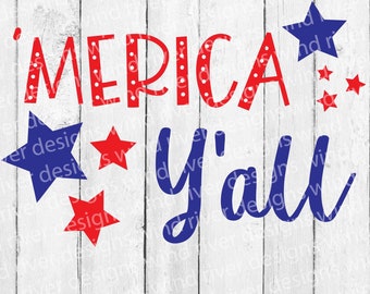 Merica Y'all digital SVG file