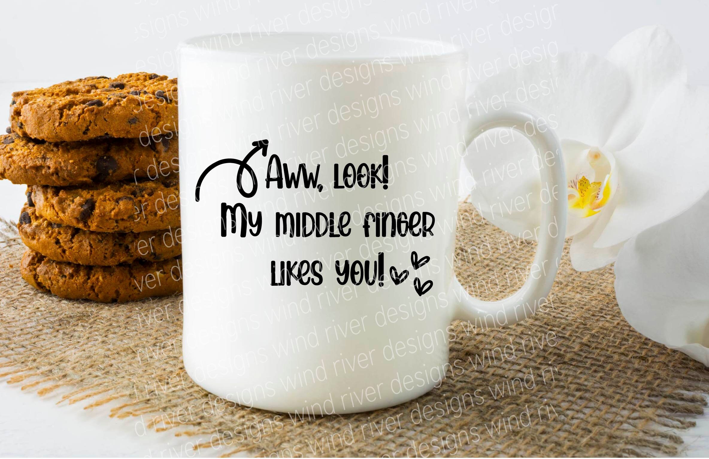 Aww My Middle Finger Likes You SVG File - Etsy