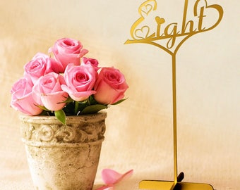 Table Numbers,Wedding Table Numbers,Weddings numbers with stand Gold Table Numbers,numbers for weddingTable Numbers with BaseTable Decor