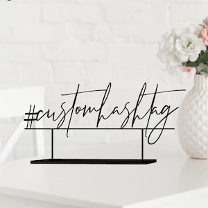Wedding Hashtag sign Custom Hashtag Sign Custom Wooden Sign Personalised Hashtag Social Media Sign Hashtag Wedding Signage Wedding Decor