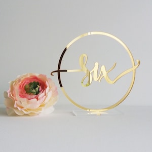 Wedding Table Numbers Gold mirror acrylic Silver Rose Gold Table Numbers Modern Centerpieces Decorations Number  Wedding Table Decor Numbers