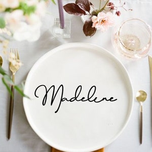 Cartão de lugar de casamento, nome de lugar dourado, nome de lugar de casamento de madeira, configuração de lugar de casamento, cartões de lugar de casamento