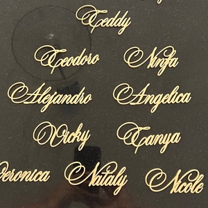 Personalized Wedding Place cards  , Wedding Place Setting , Personalized place cards, Birthday Laser Cut Names , Event Table Decor