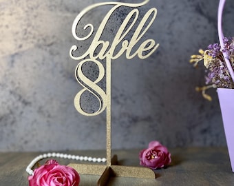 Wedding Table Number, Wedding Wooden Table Decor, Rustic Country Wedding, Custom Table Sign, Rustic Country Wedding , Gold Custom Table Sign