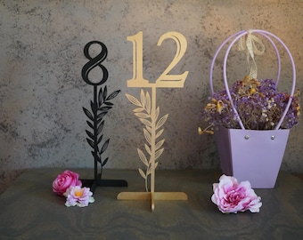 Hochzeit Tischnummer, Gold benutzerdefinierte Tischschild Hochzeit Holztisch Dekor, rustikale Landhochzeit, benutzerdefinierte Tischschild, rustikale Landhochzeit