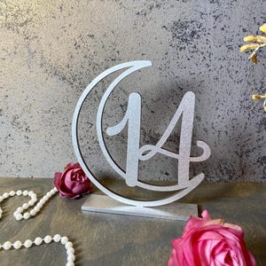 Wedding Table Number, Wooden Wedding Table Decor, Rustic Country Wedding, Custom Table Sign, Rustic Country Wedding , Moon Custom Table Sign