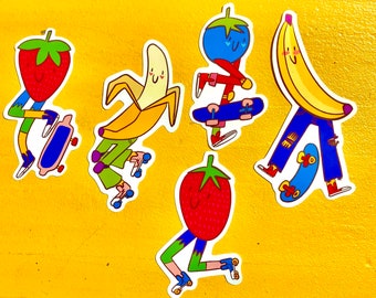 Fruit Punk Vinyl Stickers (PACK!)