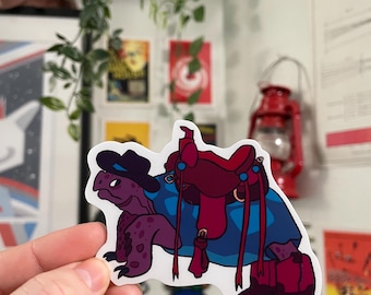 What In Tarnation Tortoise  Cowboy, Vinyl Sticker