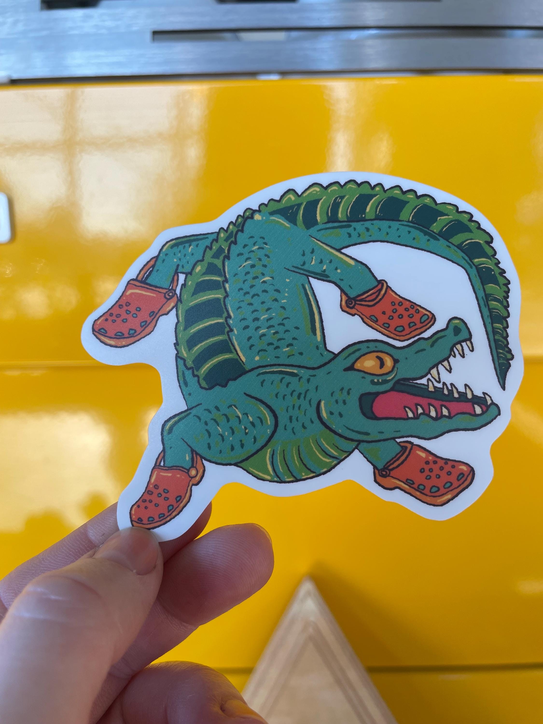 Crocy Sticker Croc in Crocs, Waterproof Vinyl Sticker - Etsy