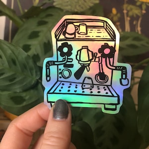 Holographic E61 Espresso Machine Stickers!