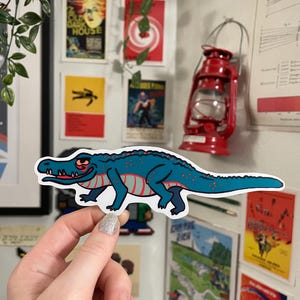 Strutting Alligator,  Waterproof Vinyl Sticker