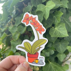 Orchid Espresso, Vinyl Sticker - Waterproof