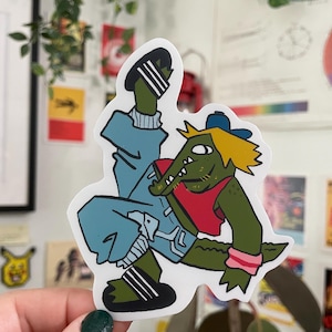 Gator Getting Down,  Waterproof Vinyl Sticker