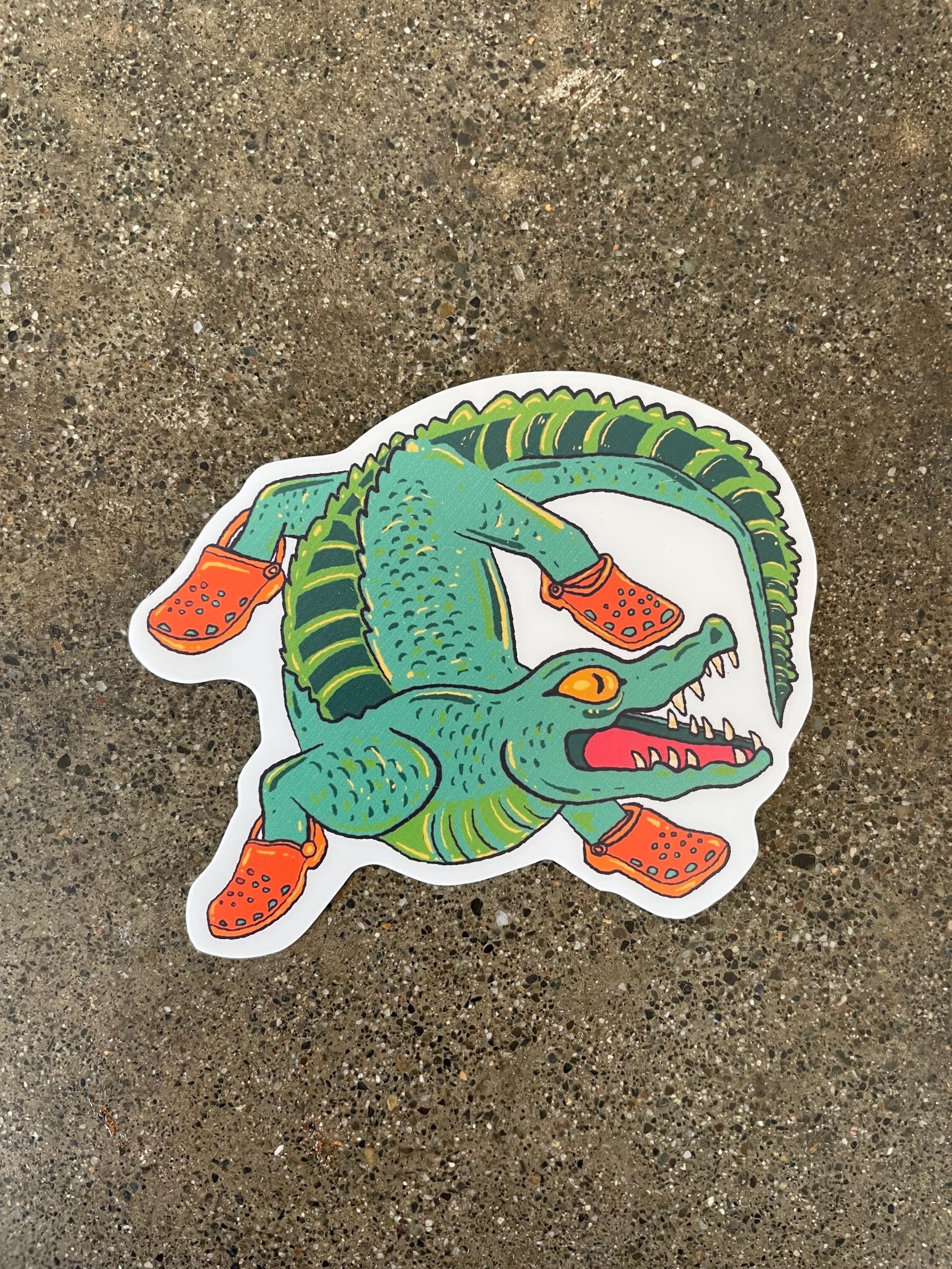 Crocs Sticker Metal Croc in Crocs, Waterproof Vinyl Sticker - Etsy