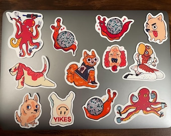 Giant Orange Sticker Bomb!