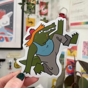 Dancing Alligator,  Waterproof Vinyl Sticker