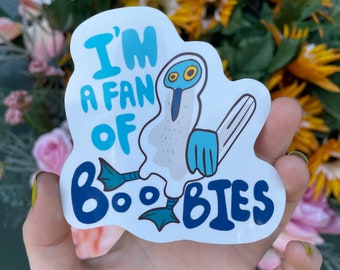 I'm A Fan Of Boobies Vinyl Sticker