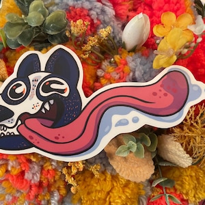 Boston Terrier Slob Goblin, Waterproof Vinyl Sticker