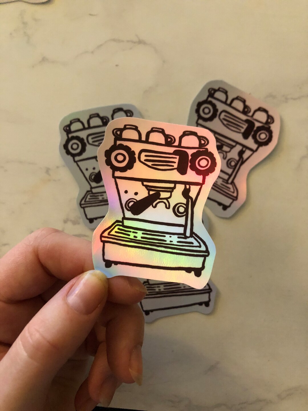 Holographic La Marzocco Linea Mini Espresso Machine Sticker Etsy