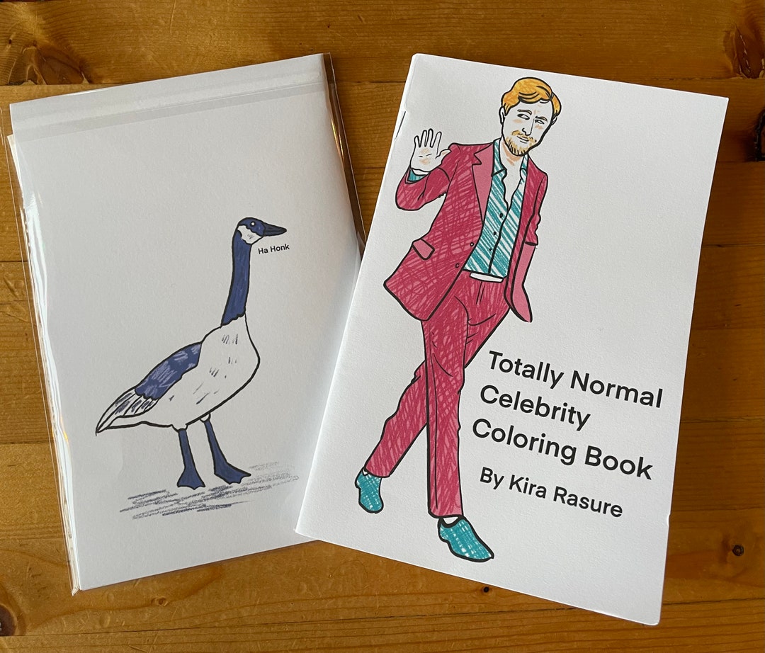Totally Normal Celebrity Coloring Book - Etsy