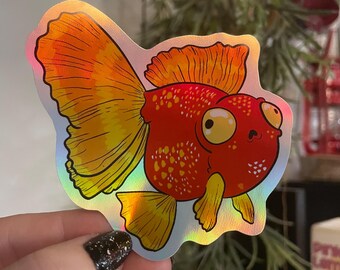 Goofy Goldfish (pack), Waterproof Vinyl Sticker