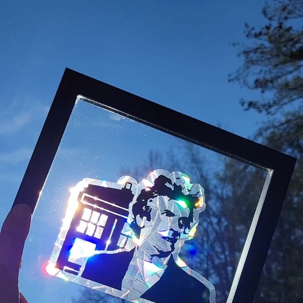 Doctor Who 12th Doctor Peter Capaldi Movable/Reusable Suncatcher Window Cling, attack eyebrows