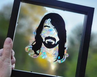 Rock 'n Grohl Suncatcher Window Cling
