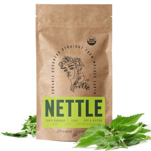 Stinging Nettle Leaf Tea, Nettle Tea Organic Cut And Sifted, Organic Loose Leaf Herb, Organic Medicinal Herbs Dried, Herbal Medicine 4Oz