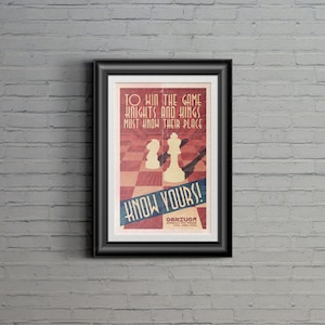 Retro Print: To Win The Game, Knights and Kings Must Know Their Place. Know Yours!