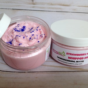 Strawberry Kisses/ Fluffy Whipped Soap/ Strawberry & Chocolate