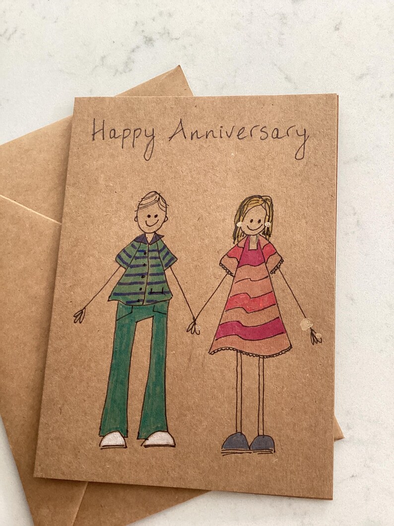 Handmade Anniversary Card: Custom Made-to-order - Etsy