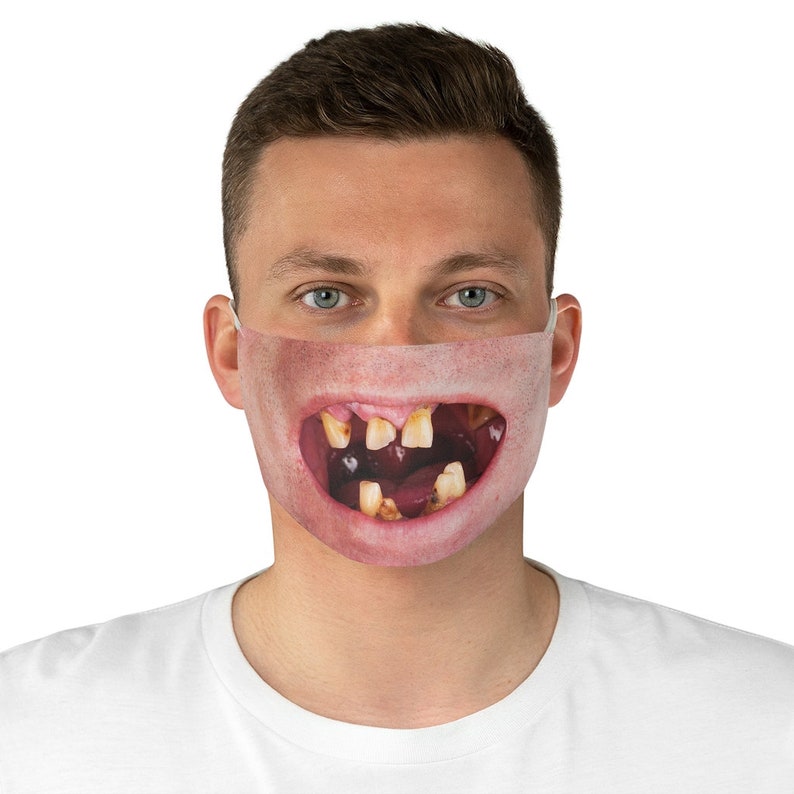 HILLBILLY FACE MASK No Teeth Mask Goofy Mask Bad Teeth Face | Etsy