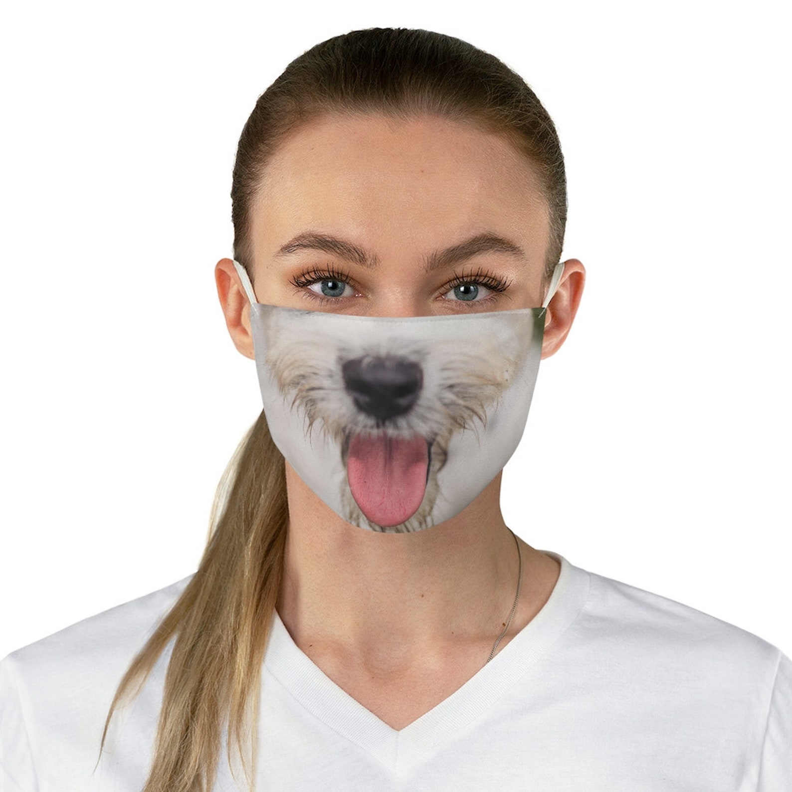 Funny Face Mask Dog Face Mask Dog Tongue Mask Dog Lover Etsy