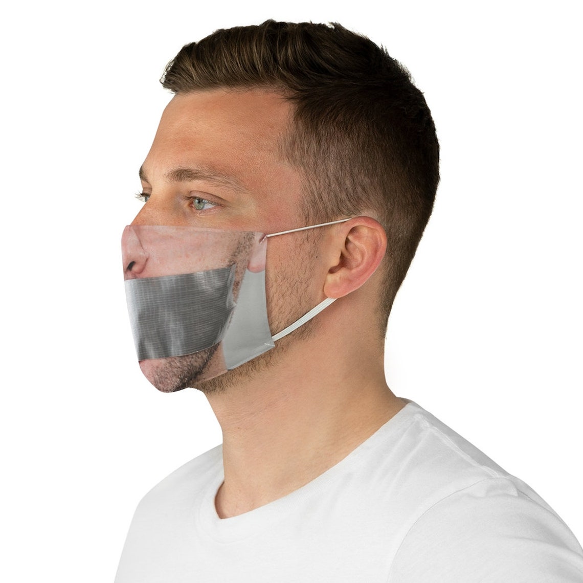 DUCT TAPE Face MASK Funny Adult Duct Taped Mouth Mask Weird Etsy