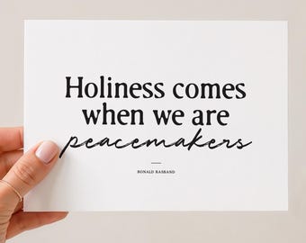 General Conference 2026 Quote (Digital Print): Latter Day Saint Wall Art,  Ronald A Rasband, Relief Society Handout, Peacemakers