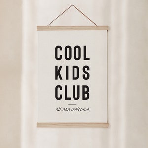 Cool kids club playroom wall art, Black and white playroom sign, Kid room wall decor, Modern kid art, boys room wall decor, Boys nursery art