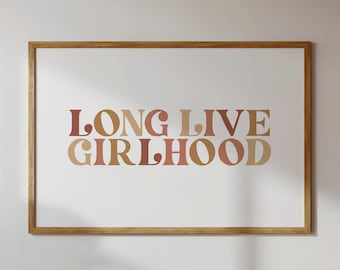 Larga vida a la niñez, decoración de la guardería de las niñas Boho, arte de la pared de la sala de juegos, grabados de la guardería Boho, arte de la guardería moderna, arte de la pared de la habitación de las niñas, guardería retro