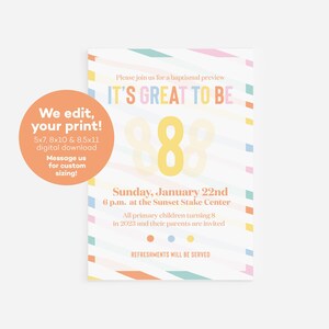 Great to Be 8 Program - Etsy