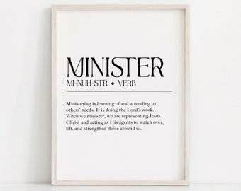 Ministering definition print, LDS wall art, Relief society poster, Latter Day Saint print, LDS printable, LDS ministering gift, Home decor