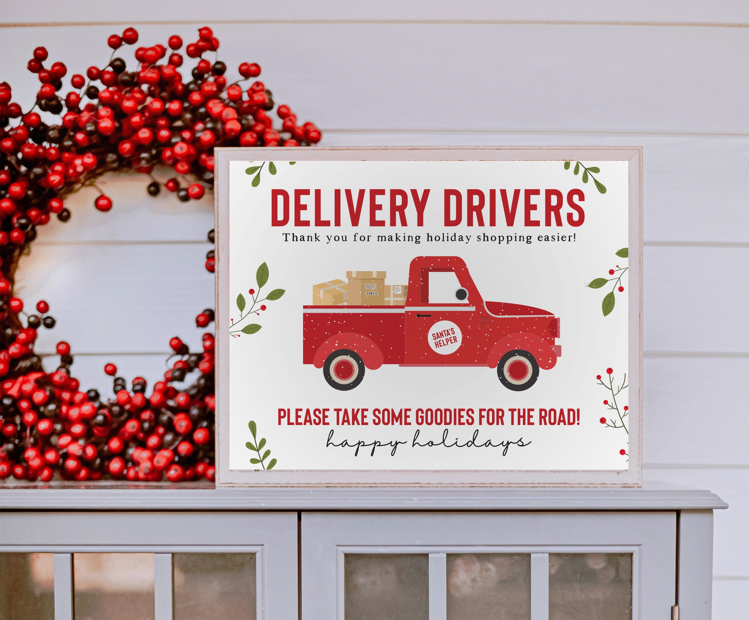 Delivery driver sign Delivery driver thank you Package Etsy