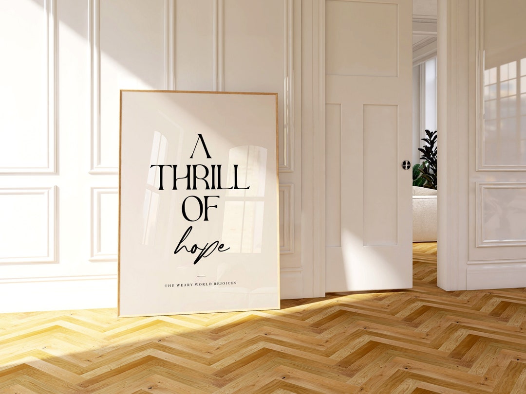 A Thrill of Hope Print, Christmas Wall Art, Christian Christmas Decor