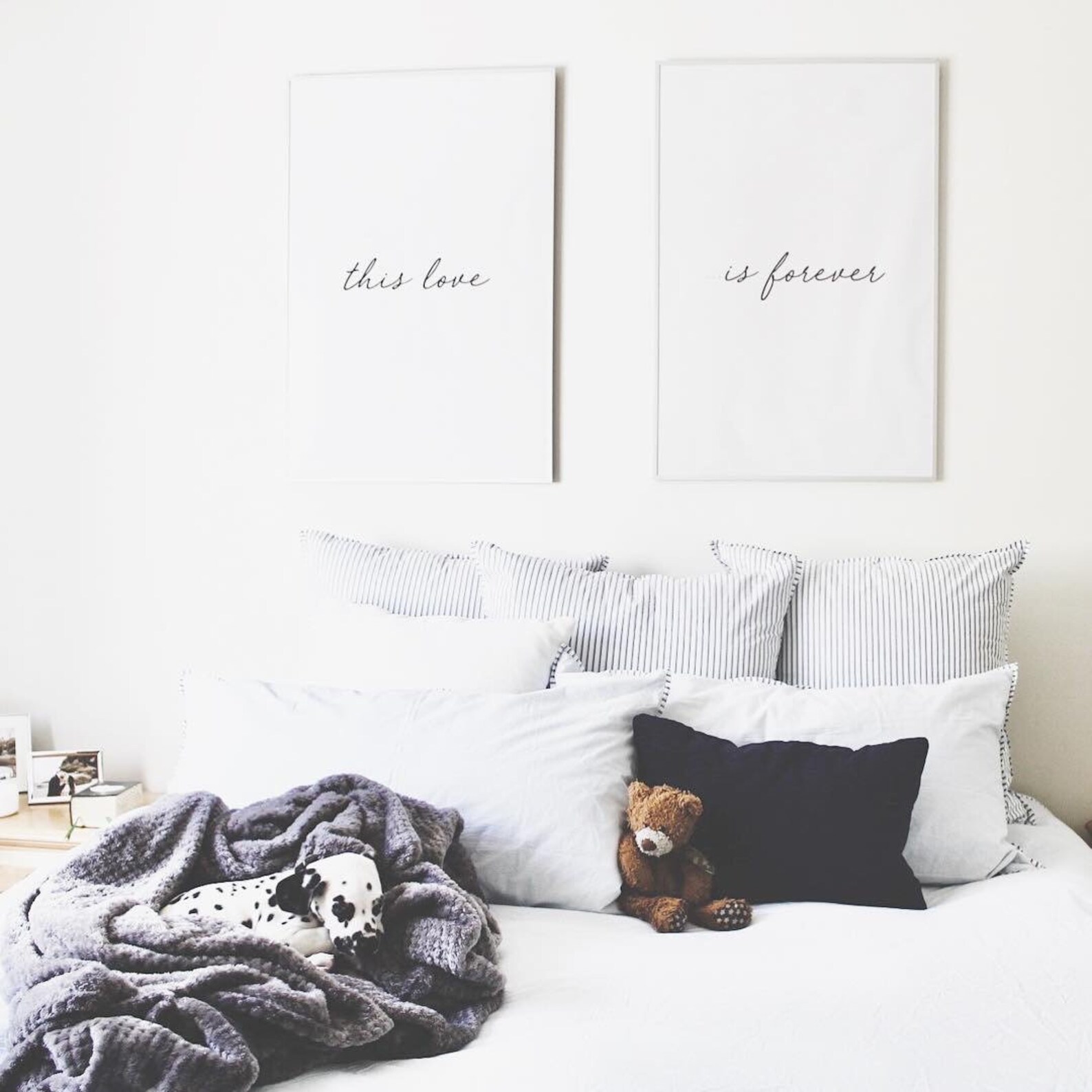 Bedroom Love Wall Art Minimalist Bedroom Art Couple Love | Etsy